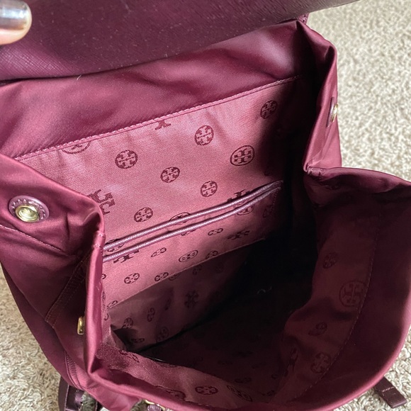 Tory Burch Burgundy Backpack